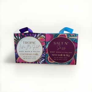 Lot Of 2 Body Wash and Polish by LWYA Body Wash Sea Salt‎ & Fig, Coconut Milk